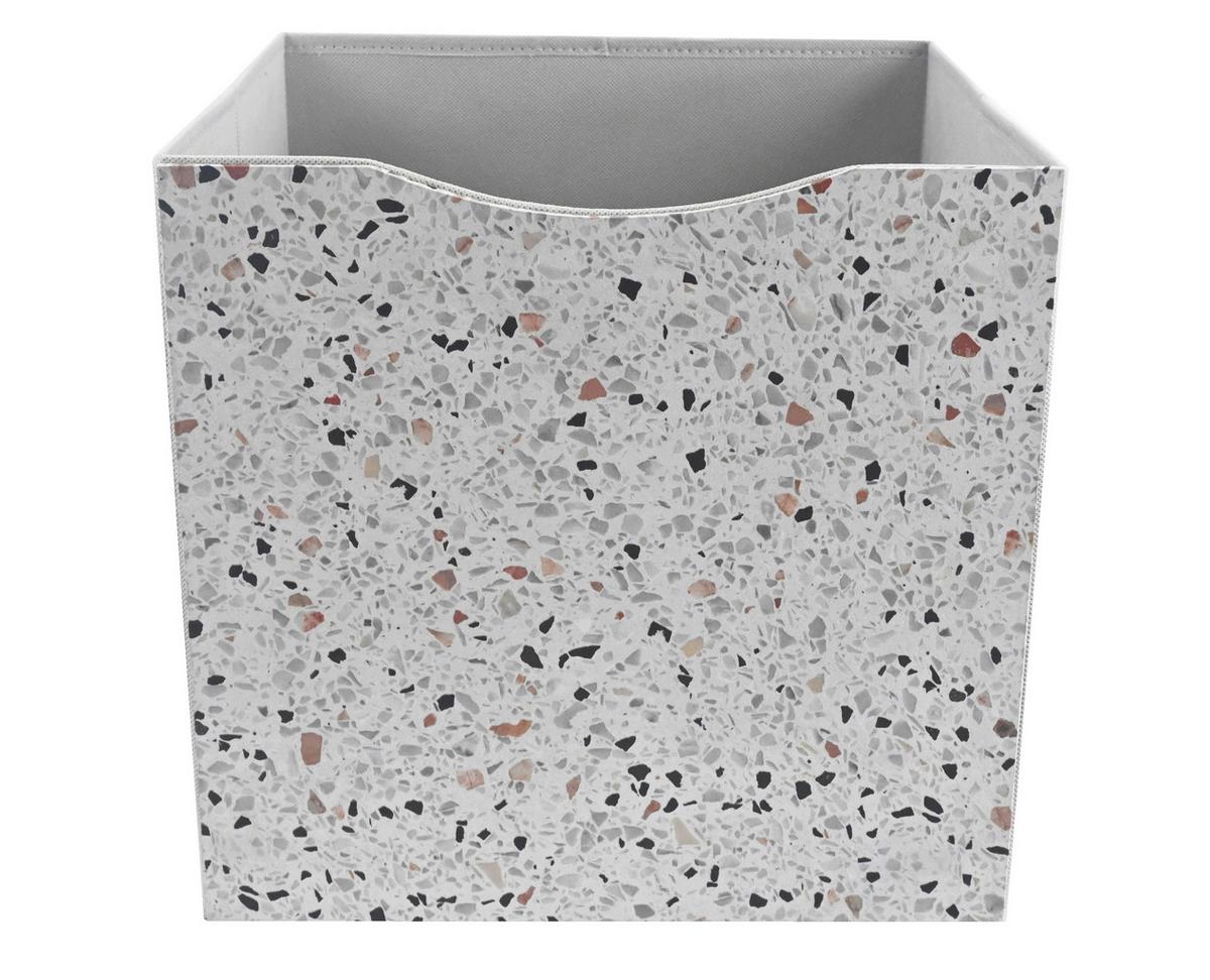 Skládací krabice BETTY - šedá, Konvenční, kompozitní dřevo/textil (33/33/32cm) - Mömax