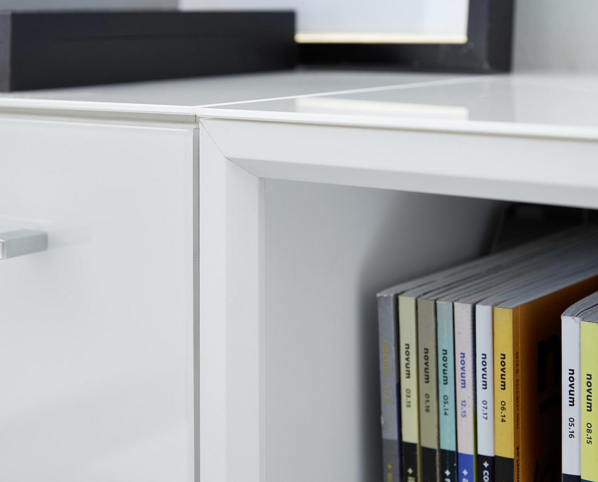 Aktenregal Gw-Monteria Weiß B: 50 cm - Schwarz/Weiß, MODERN, Holzwerkstoff (50/120/37cm) - Germania