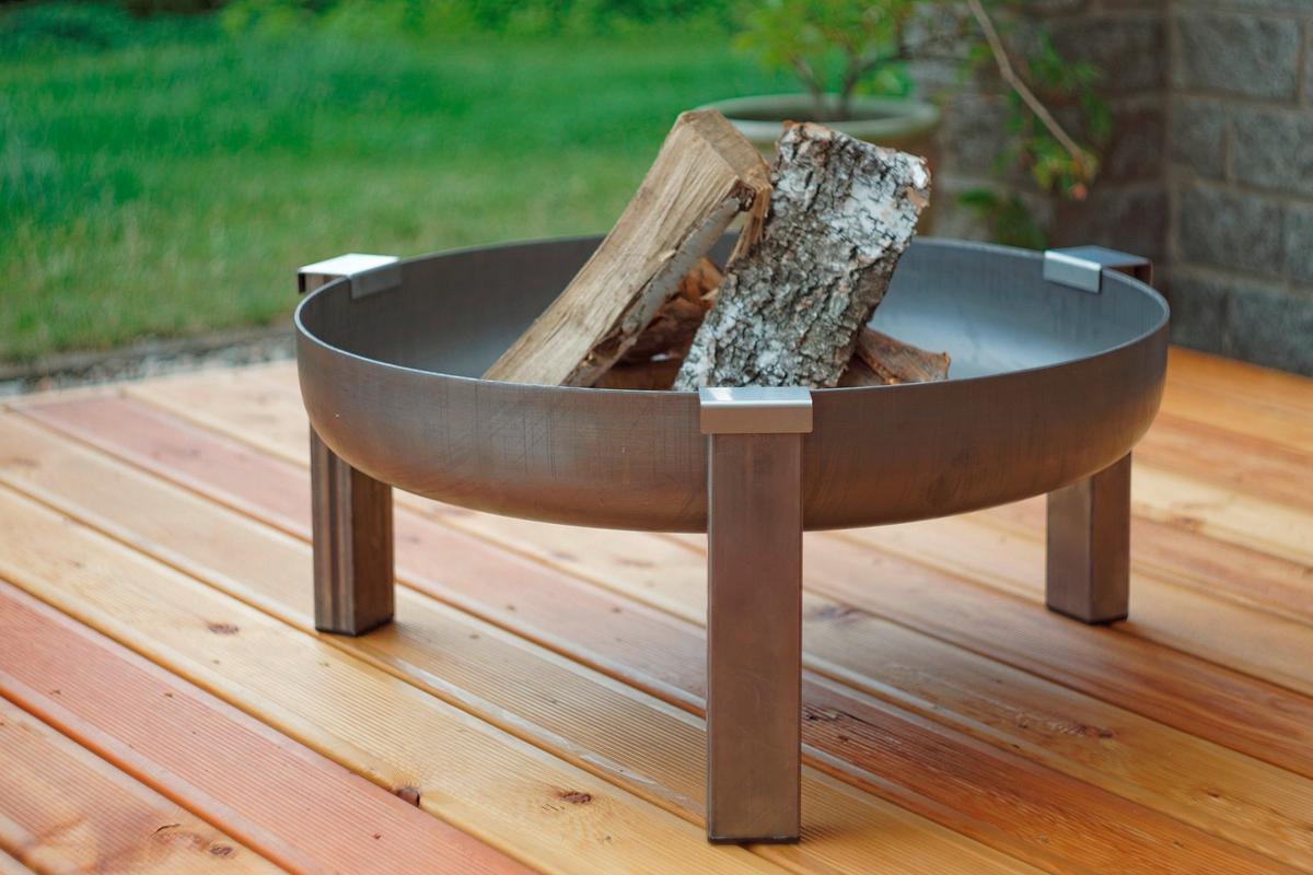 Feuerschale Basic XXL - Edelstahlfarben/Rostfarben, Basics, Metall (63/63/28cm)