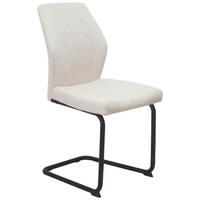 Stuhl Nina Velours Beige, B: 49 Cm - Beige/Schwarz, MODERN, Textil/Metall (49/90/60cm)