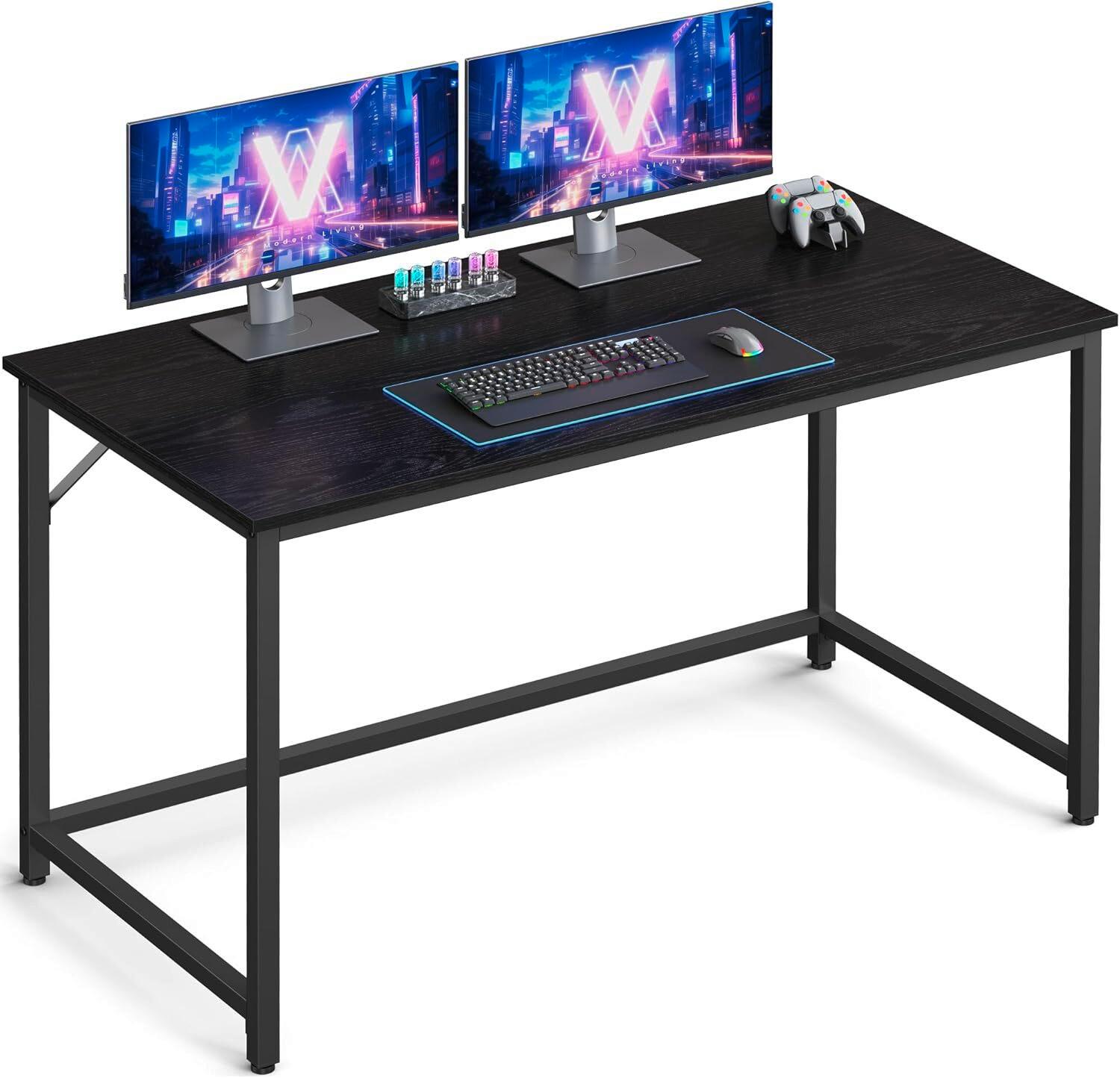 Computertisch Schwarz B: 120 Cm - Schwarz, Trend, Holzwerkstoff (120/75/60cm) - MID.YOU