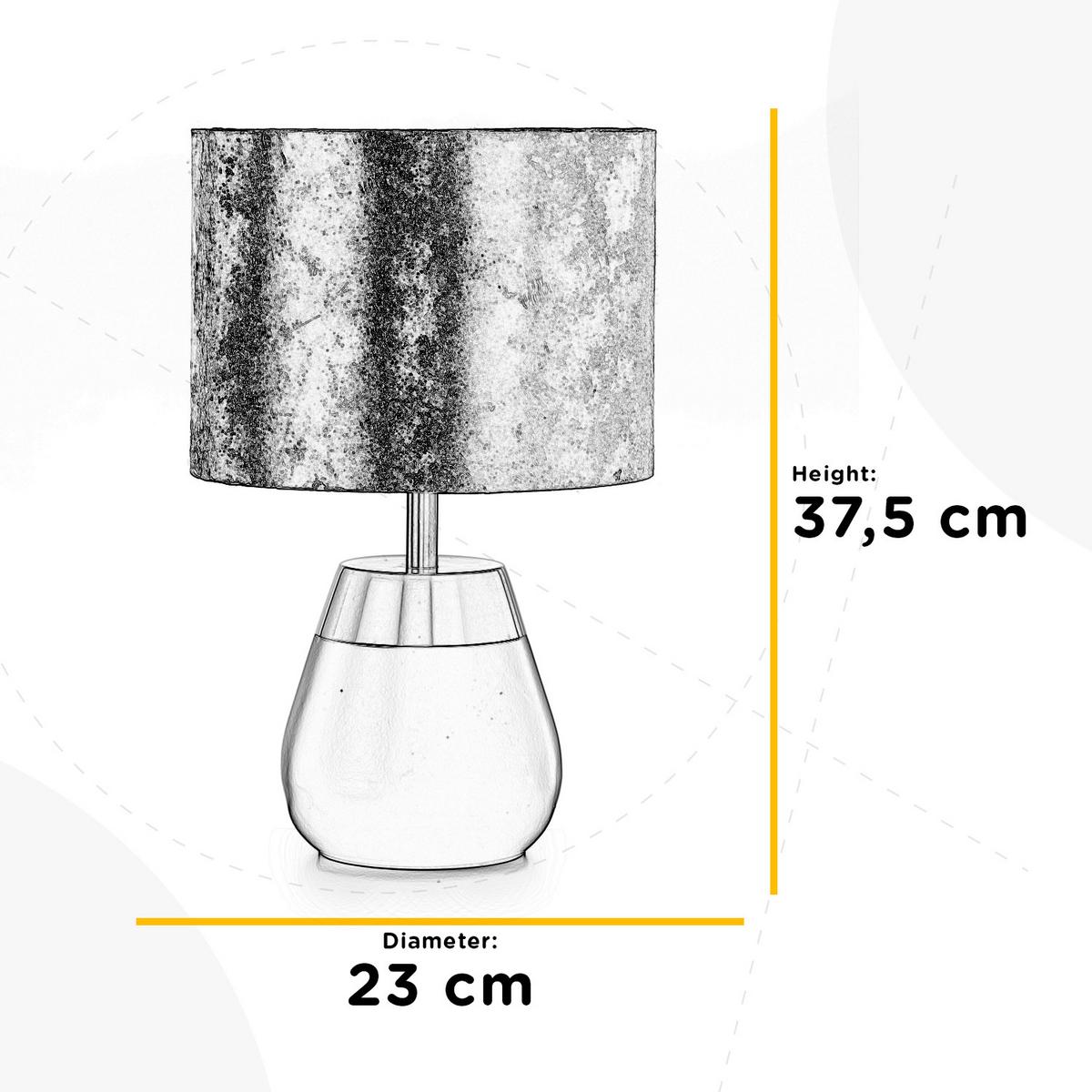 Nachttischleuchte 062/Ln - Goldfarben/Schwarz, KONVENTIONELL, Textil/Metall (23/37.5cm)