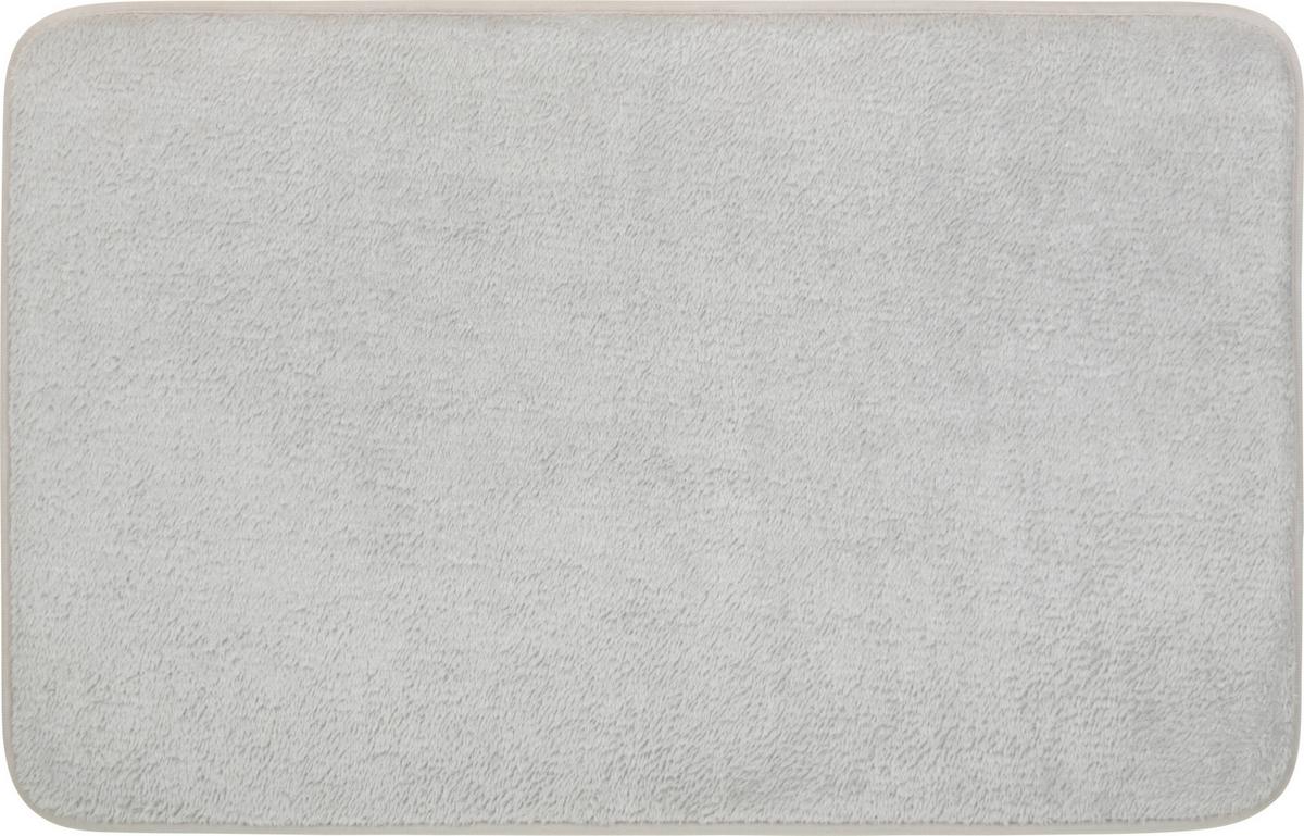 Badematte Lisa Silber 45x70 Cm Rutschhemmend - Silberfarben, KONVENTIONELL, Textil (45/70cm) - Ondega