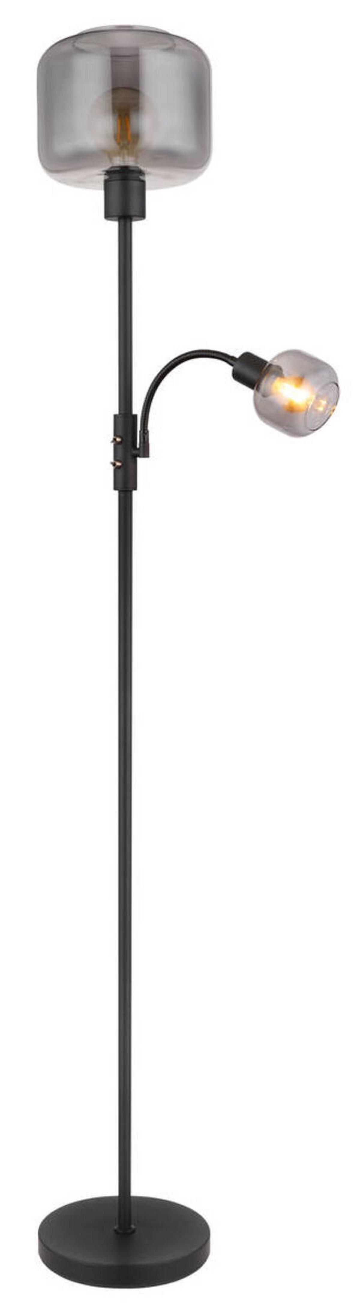 Stehleuchte 15566s - Schwarz, Design, Glas/Metall (25/165cm) - Globo