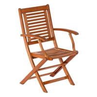 Gartensessel 2er-Set Klappbar Cordona Eukalyptusholz - Naturfarben, Basics, Holz (52/93/57cm) - Gardenson