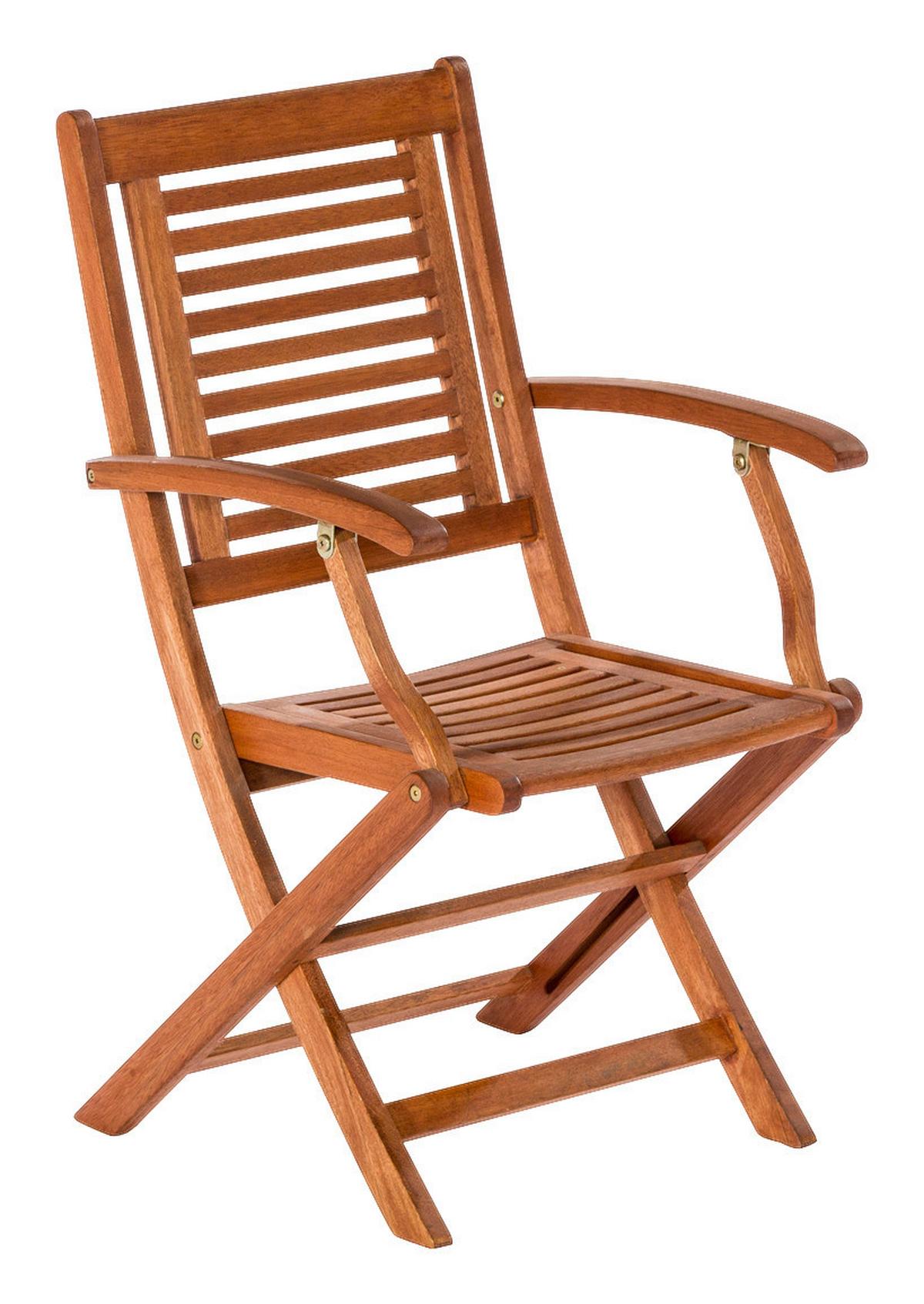 Gartensessel 2er-Set Klappbar Cordona Eukalyptusholz - Naturfarben, Basics, Holz (52/93/57cm) - Gardenson