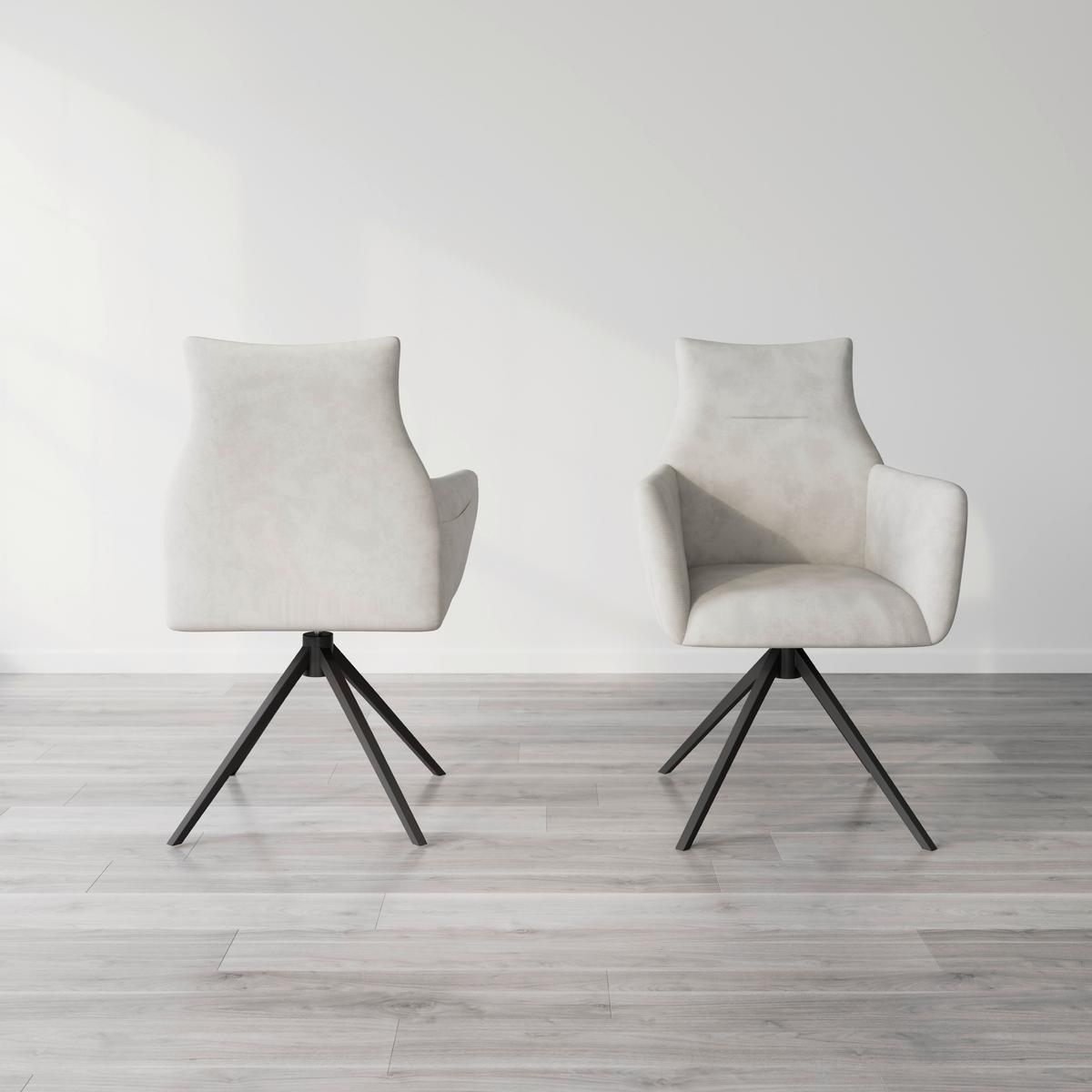 STOLIČKA S PODRÚČKAMI MALINA - čierna/svetlosivá, Modern, kov/drevo (63/85,5/66,5cm) - Bessagi Home