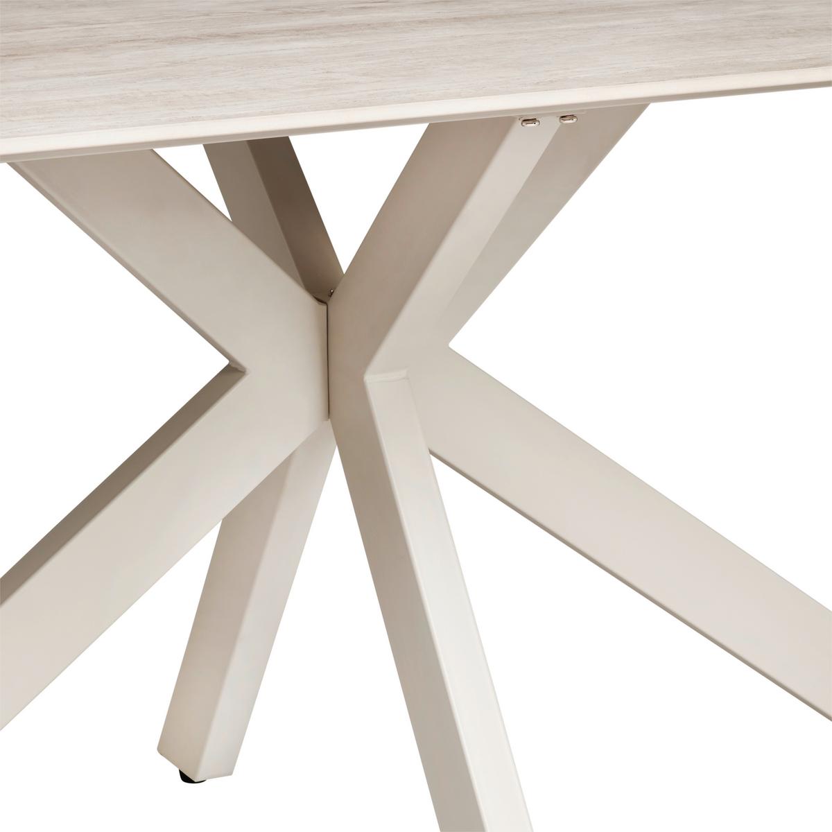 Esstisch Logan 180x90 Cm Beige - Beige, KONVENTIONELL, Keramik/Metall (180/90/76cm) - MID.YOU