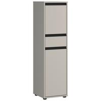 Midischrank Gw-Lemont Steingrau - Schwarz/Grau, MODERN, Holzwerkstoff (33/121/34cm) - Germania