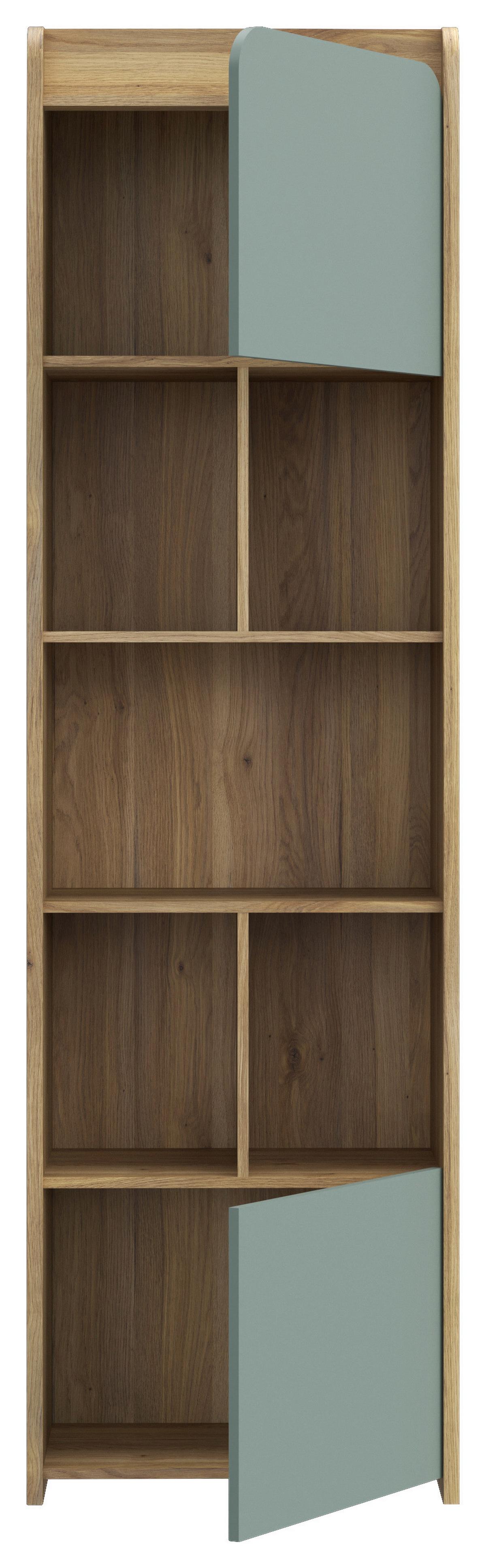 REGÁL HOA - čierna/farba duba, Modern, kompozitné drevo/plast (159,4/204/41,3cm)