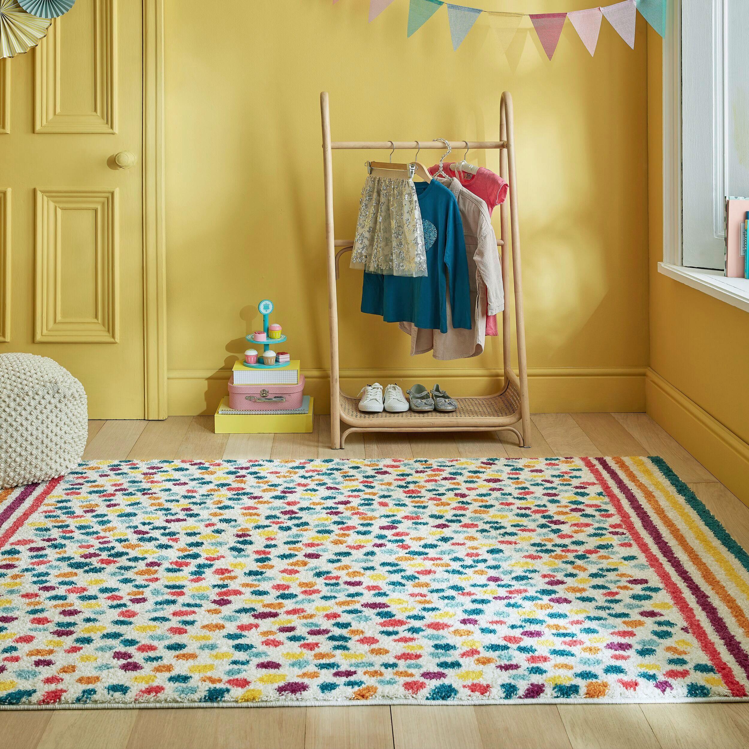 Webteppich Rainbow Spot Shaggy M 140x200 - Multicolor, Basics, Textil (140/200cm)