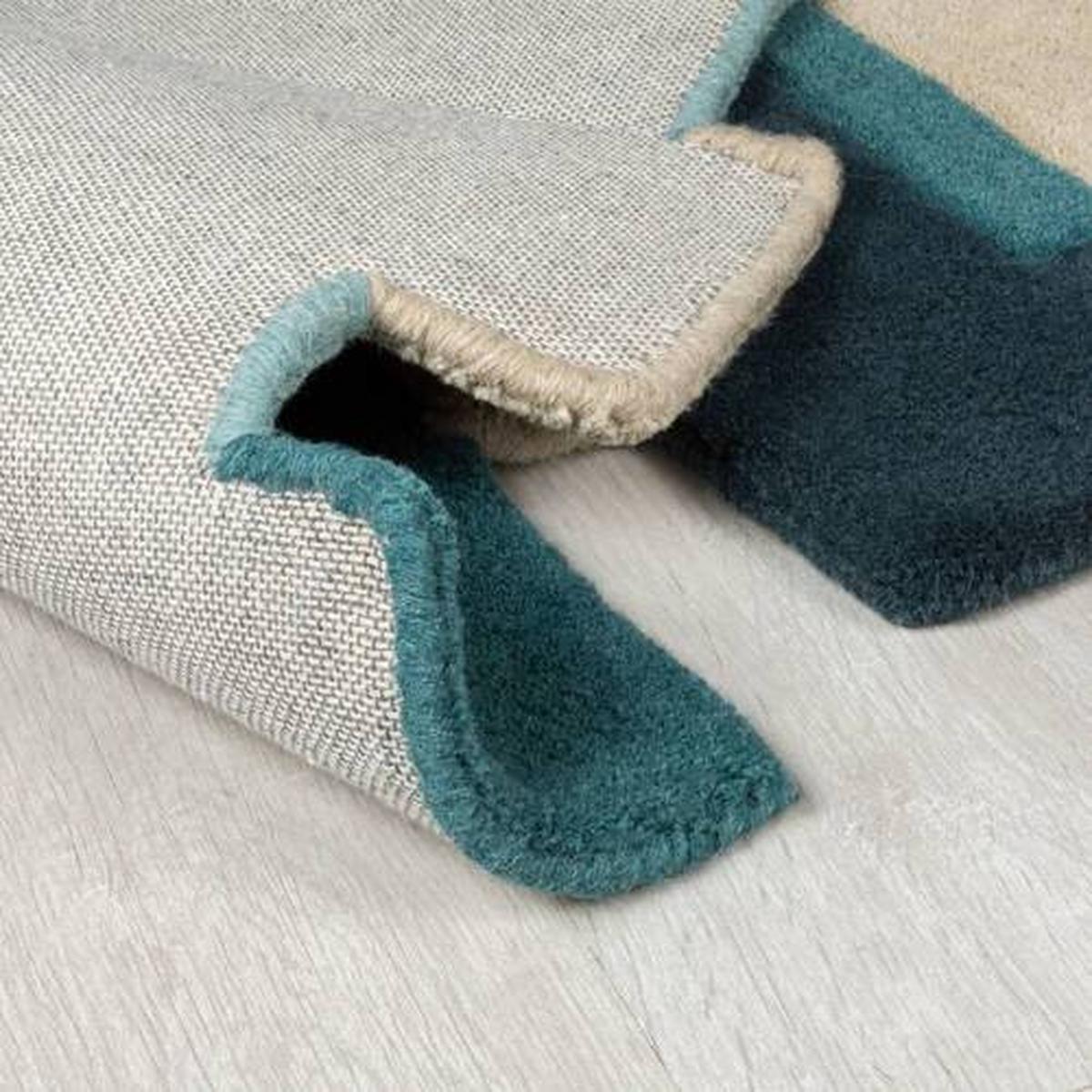 Wollteppich 503119373180 - Petrol, Basics, Textil (180/120cm)