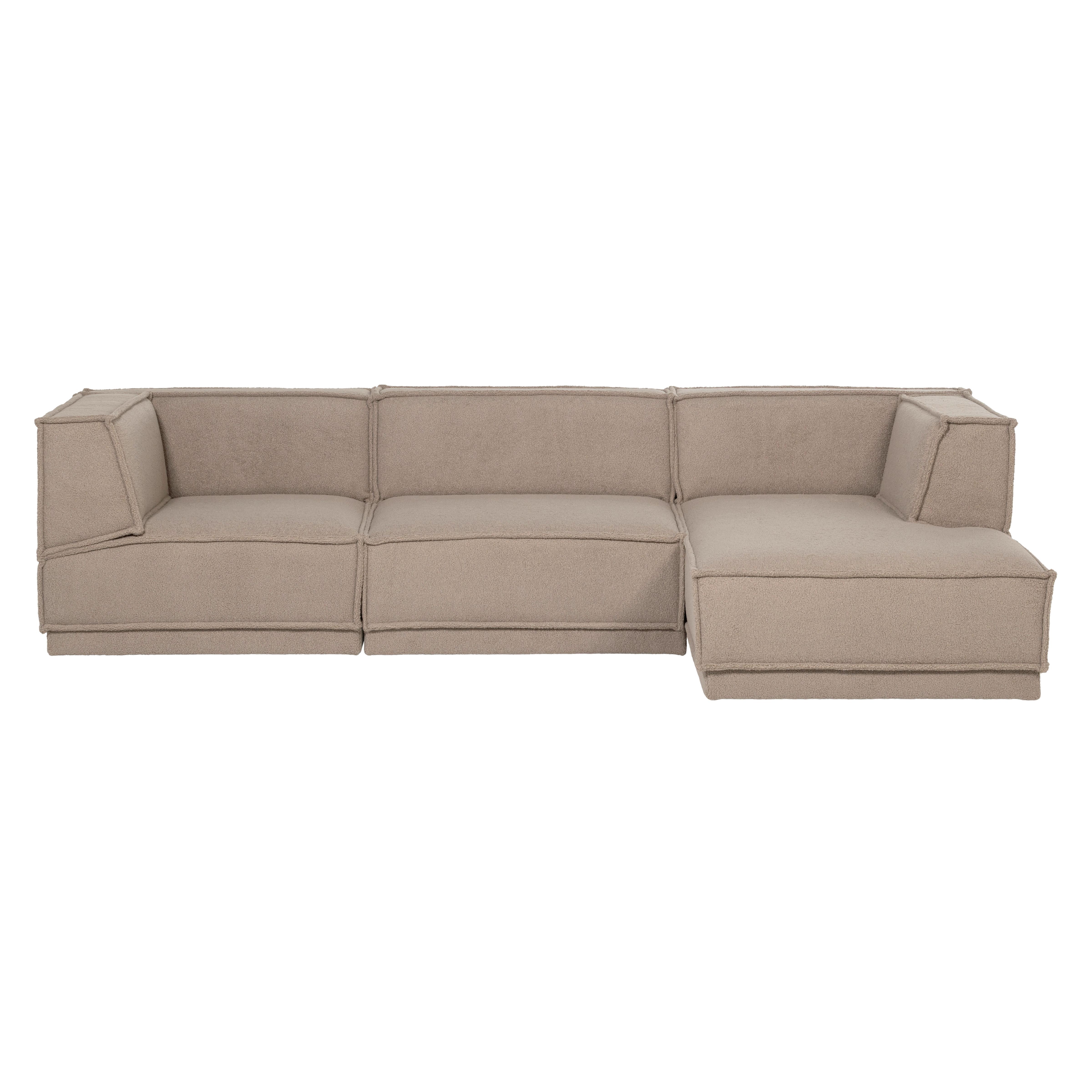 ECKSOFA Manu Taupe 286x160cm - Taupe/Schwarz, MODERN, Textil (286/160cm) - Livetastic