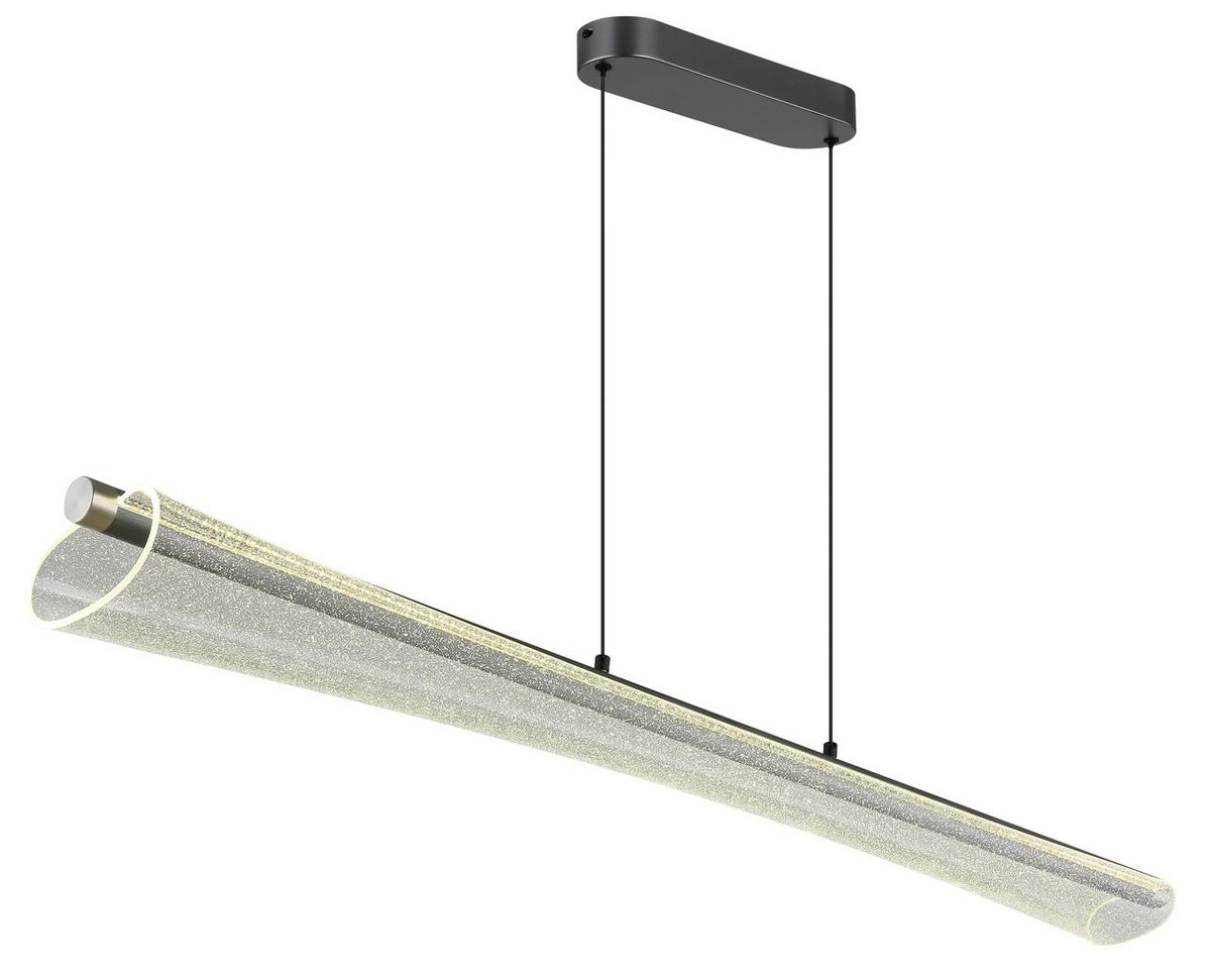 ZÁVESNÉ LED SVIETIDLO MALINDA - číra/čierna, Design, kov/plast (121/13,5/120cm) - Globo