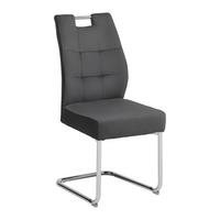 HOUPACÍ ŽIDLE LEA - šedá/barvy chromu, Moderní, kov/textil (44/97/59cm) - Mömax