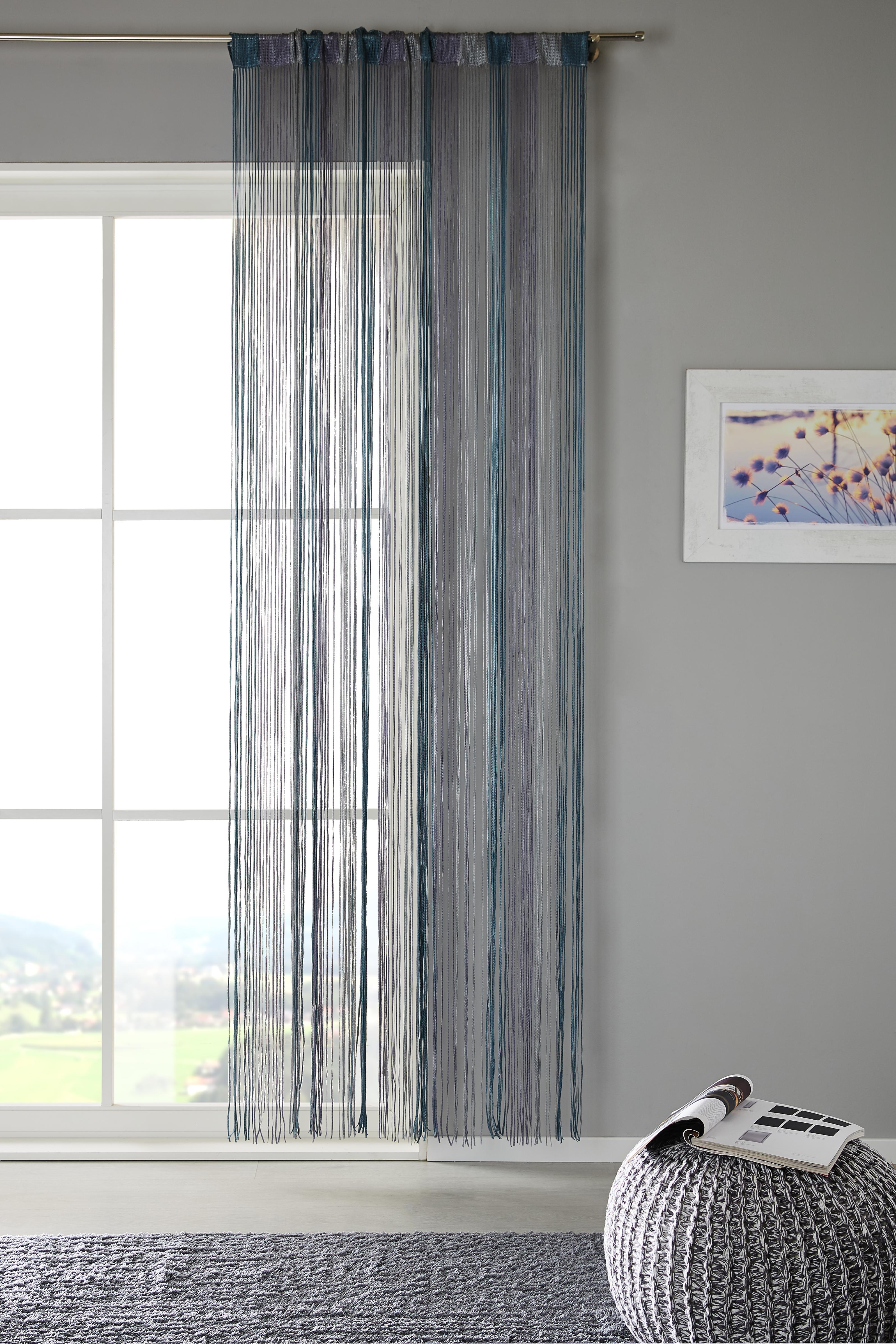 Fadenstore Rita - Blau/Grau, KONVENTIONELL, Textil (90/245cm) - Luca Bessoni