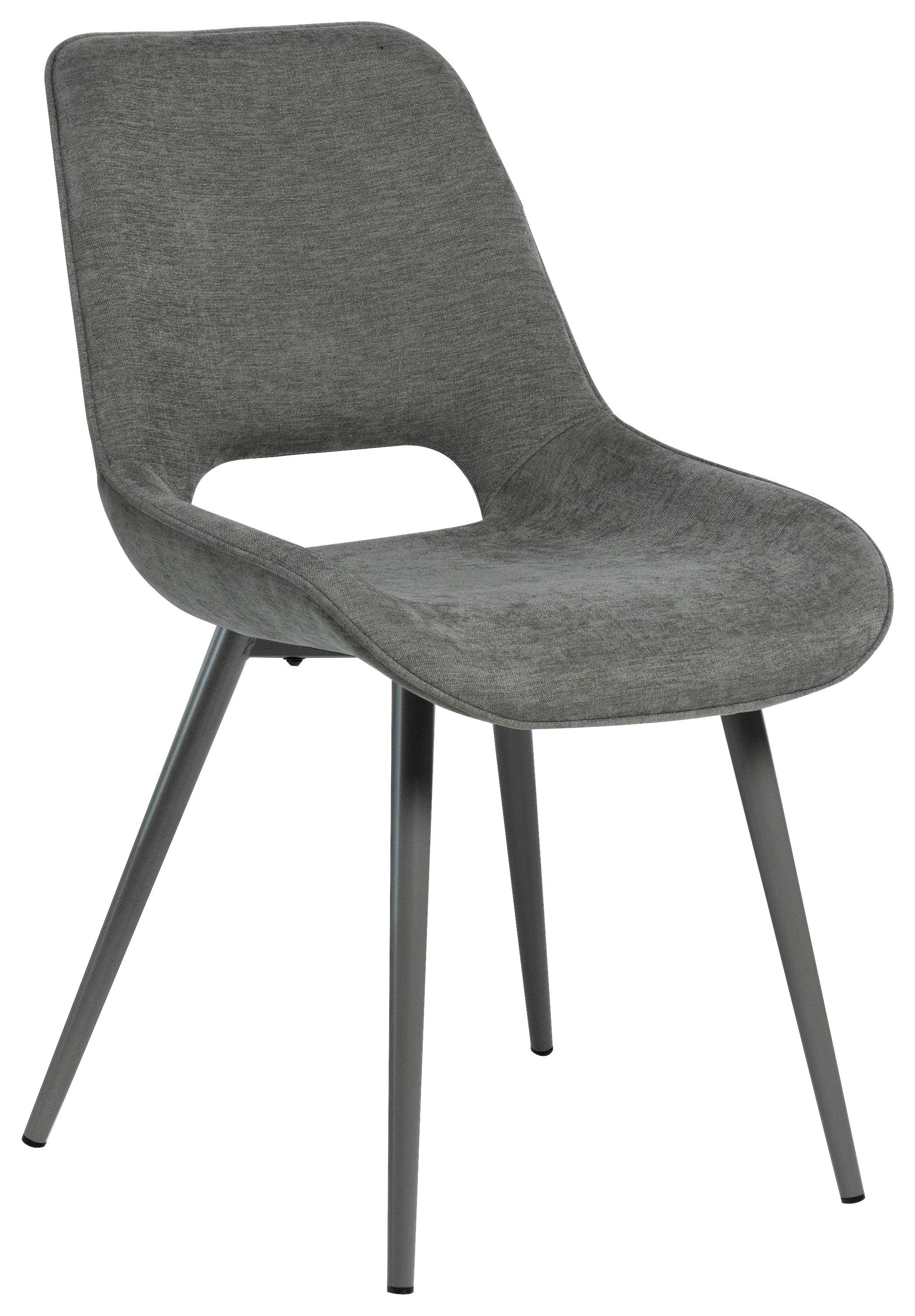 Stuhl Vero Grau B: 50 cm - Grau, MODERN, Textil/Metall (50/86/62cm) - Livetastic