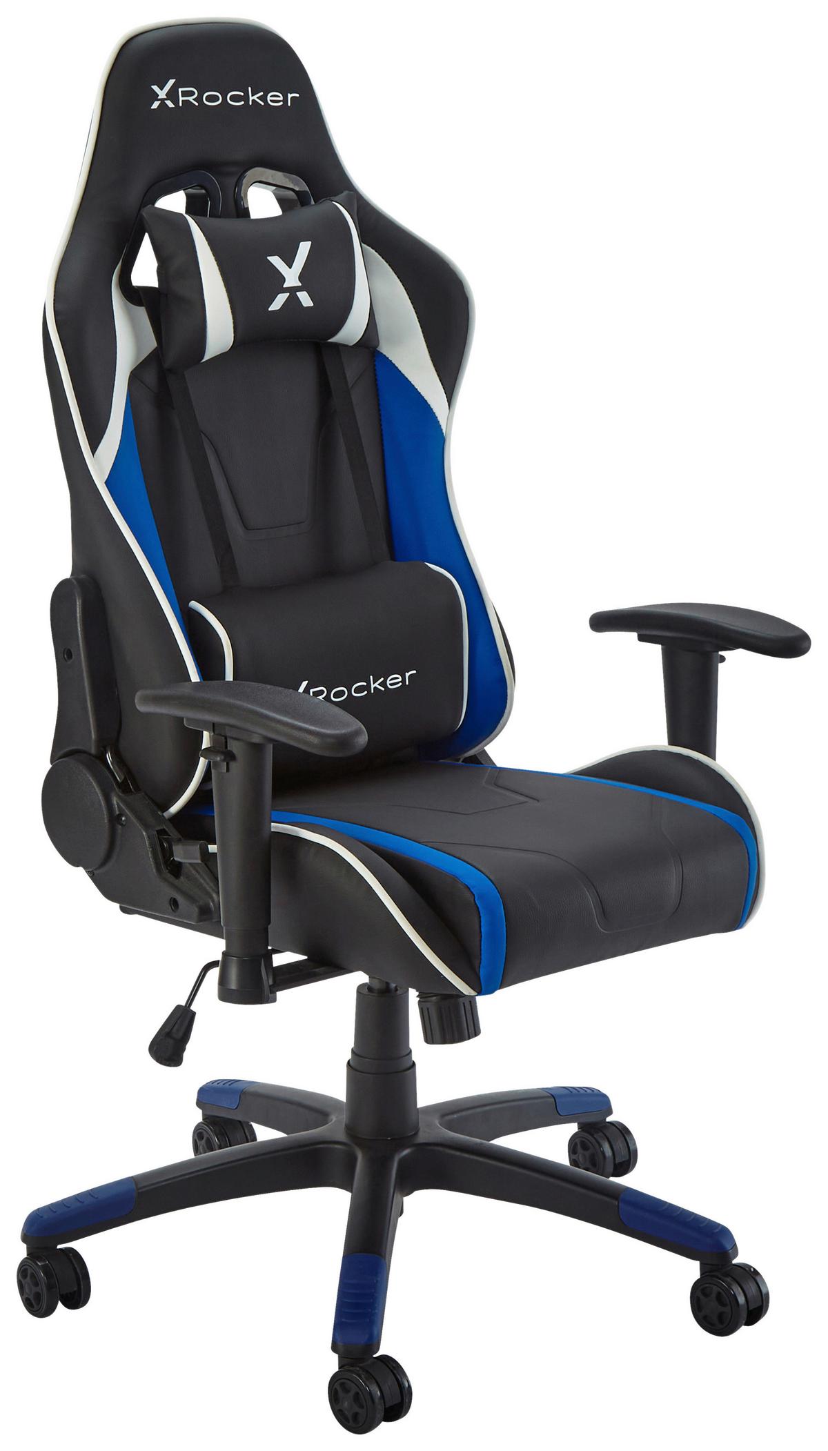 Gamingstuhl Agility Compact Esports - Blau/Schwarz, MODERN, Kunststoff/Textil (55/113/62,5cm) - X Rocker