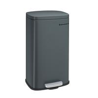 Abfallsammler Grau B: 34,8 Cm - Schwarz/Grau, Basics, Kunststoff/Metall (34,8/63,3/29,7cm)