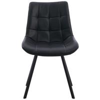 Stuhl Fritz Schwarz B: 54 cm - Schwarz, MODERN, Textil/Metall (54/86/62cm) - MID.YOU
