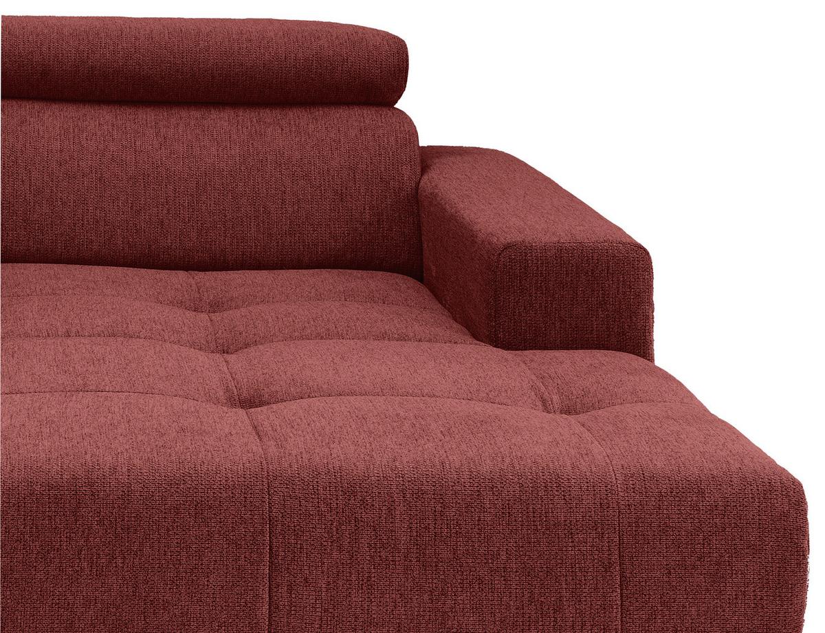 Ecksofa Intera, Rot S: 200x188 Cm - Rot/Schwarz, KONVENTIONELL, Textil (200/188cm) - Livetastic