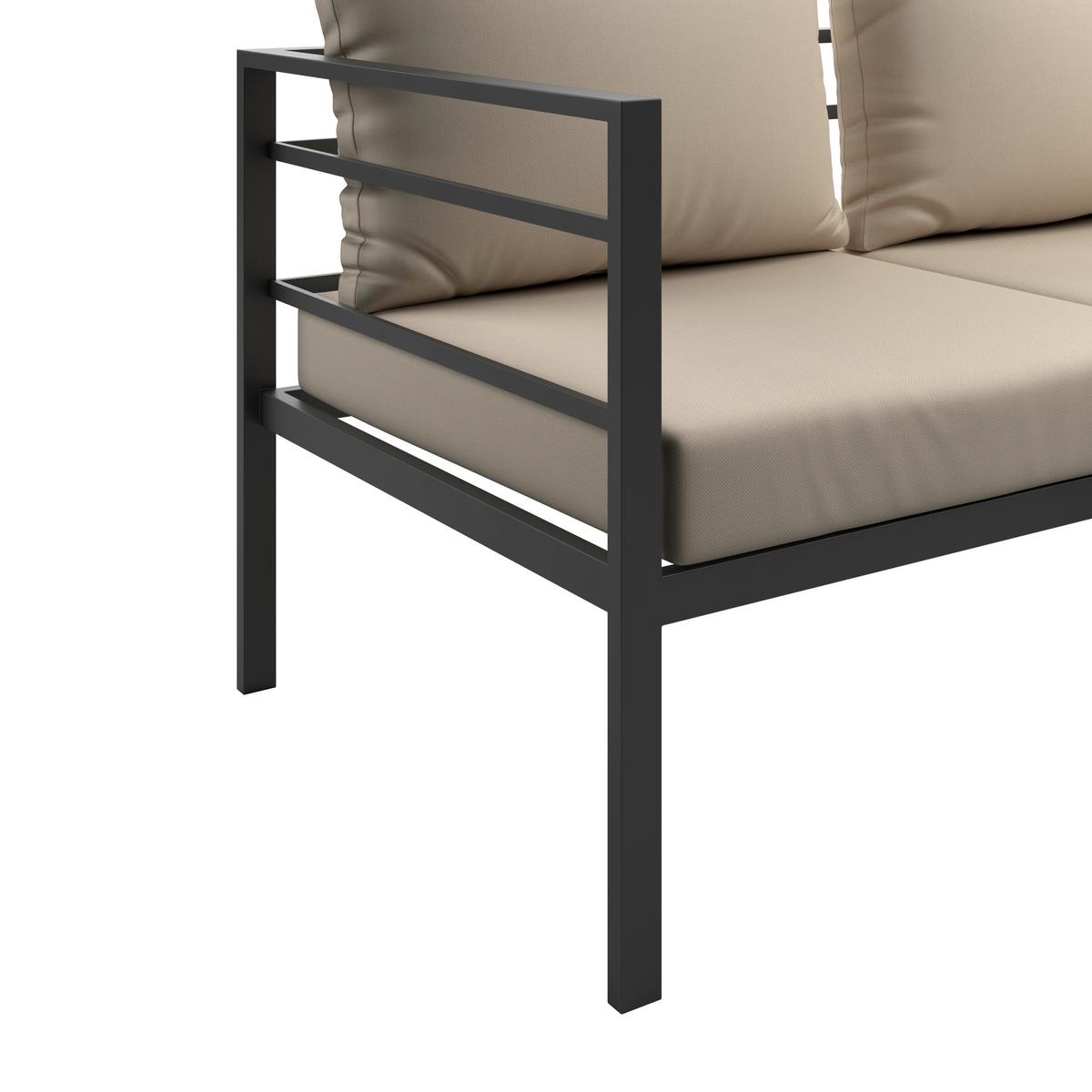 Loungegarnitur Rovinj - Beige/Grau, MODERN, Holzwerkstoff/Textil (204/273cm) - Beldano