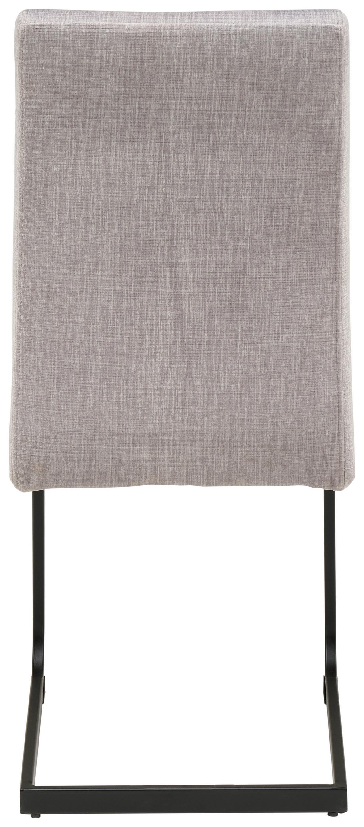 Schwingstuhl Tilos Samt Hellgrau, B: 41 Cm - Hellgrau/Schwarz, KONVENTIONELL, Textil/Metall (41/98/55cm) - MID.YOU