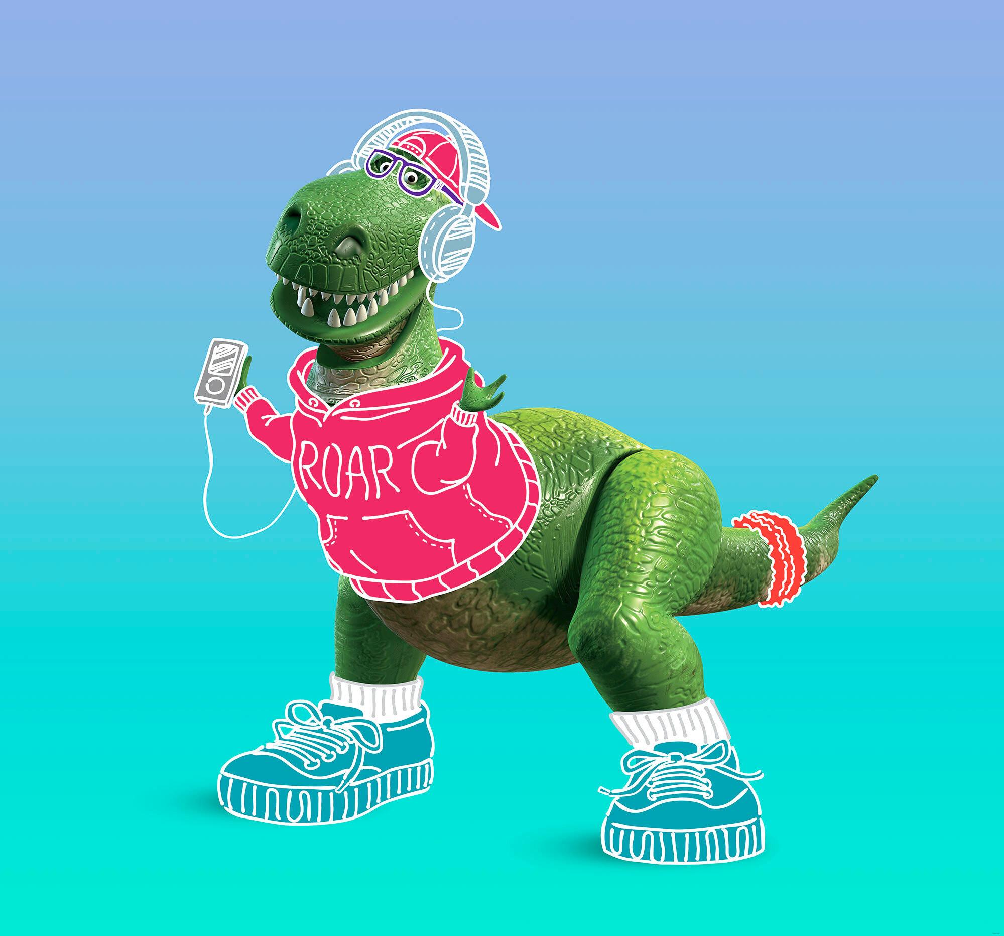 Fototapete Toy Story Roar - Multicolor, Trend, Papier (300/280cm)