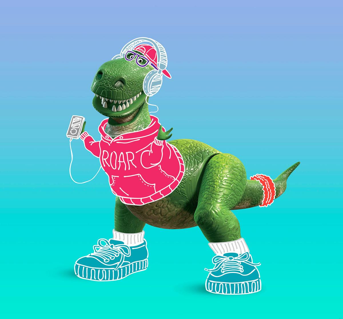 Fototapete Toy Story Roar - Multicolor, Trend, Papier (300/280cm)