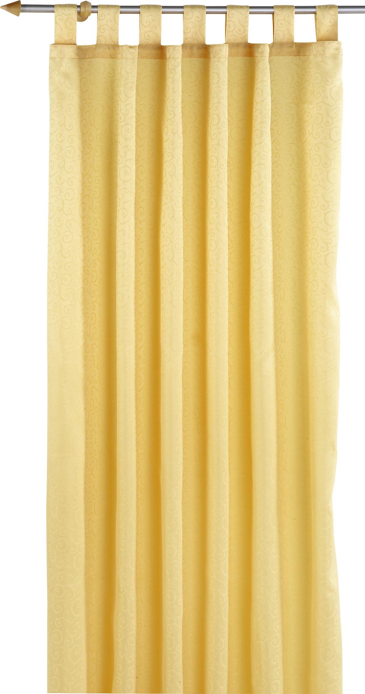Készfüggöny Curl - sárga/Pezsgő, Konventionell, textil (140/255cm) - Ondega