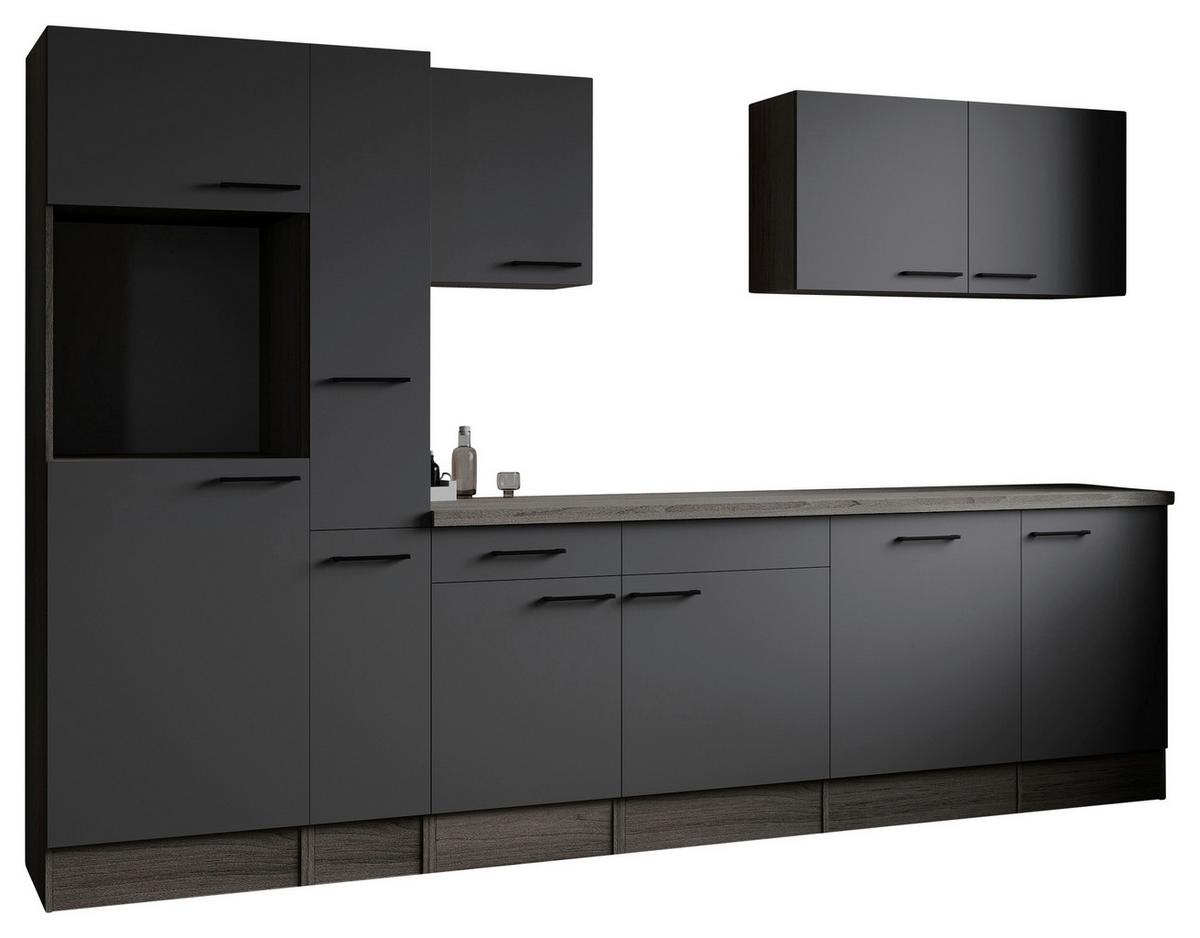 Küchenleerblock Oliver Grau, Eiche Dekor B: 310 Cm - Eichefarben/Grau, Design, Holzwerkstoff (310cm) - Respekta