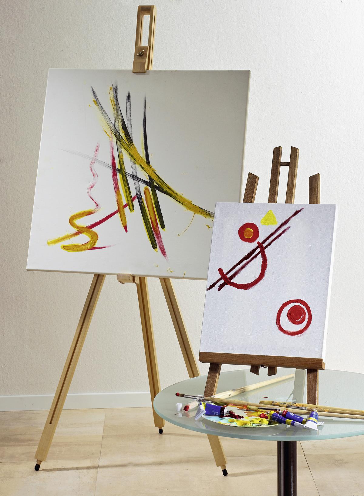 MALÍŘSKÝ STOJAN MARTA - hnědá, dřevo (50cm) - Modern Living