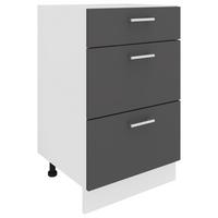 Küchenunterschrank Esilo B: 50 cm Weiß - Anthrazit/Weiß, KONVENTIONELL, Holzwerkstoff (50/82/46cm) - MID.YOU