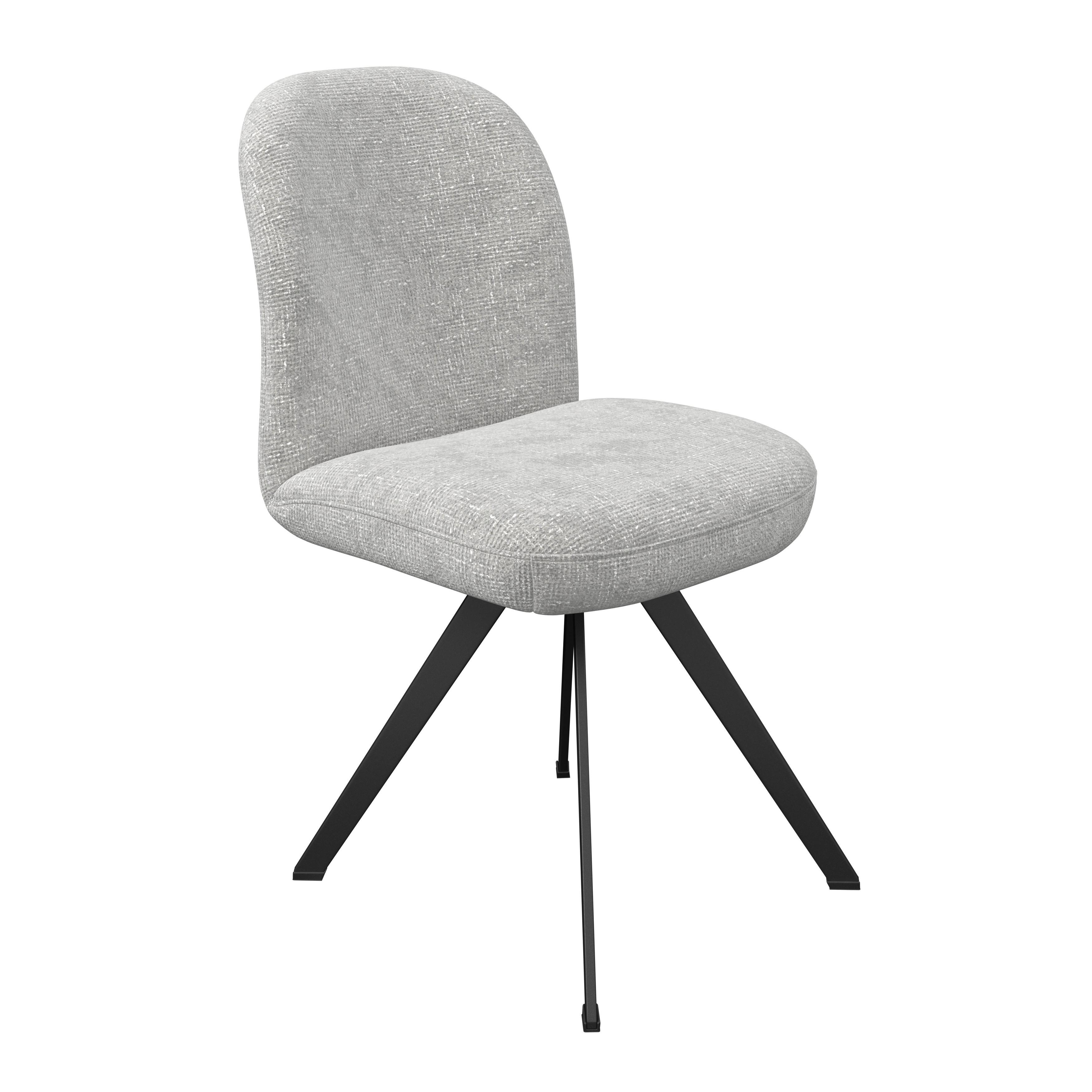 Stuhl hellgrau/Metallbeine Ulmo 47/91/61 cm
