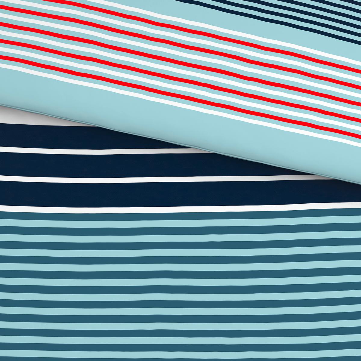 Bettwäsche Alma - Blau/Rot, MODERN, Textil - Luca Bessoni