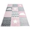 Kinderteppich Herz Grau/Weiß/Pink Kids 80x150 cm - Pink/Weiß, Trend, Textil (80/150cm)