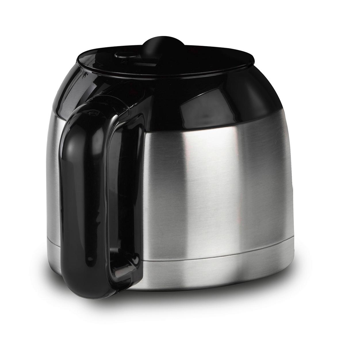 Thermo-kaffeemaschine 1845 - Silberfarben/Schwarz, Basics, Glas (17/32,5/24,5cm) - CASO Design