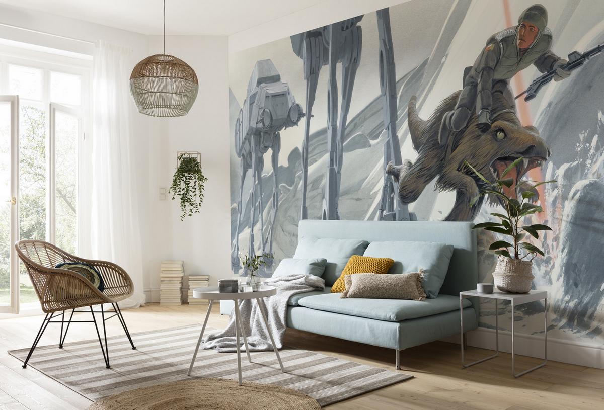 Fototapete Star Wars Hoth Battle Ground - Multicolor, Trend, Textil (500/250cm)