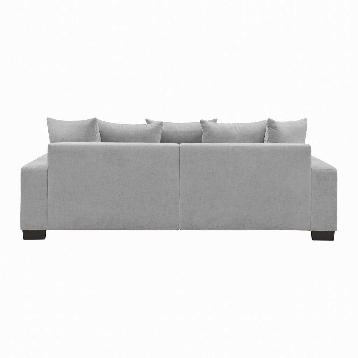 Velká pohovka MATTEO, stříbrná tkanina NANO - barvy stříbra/černá, Moderní, dřevo (246/93/124cm)