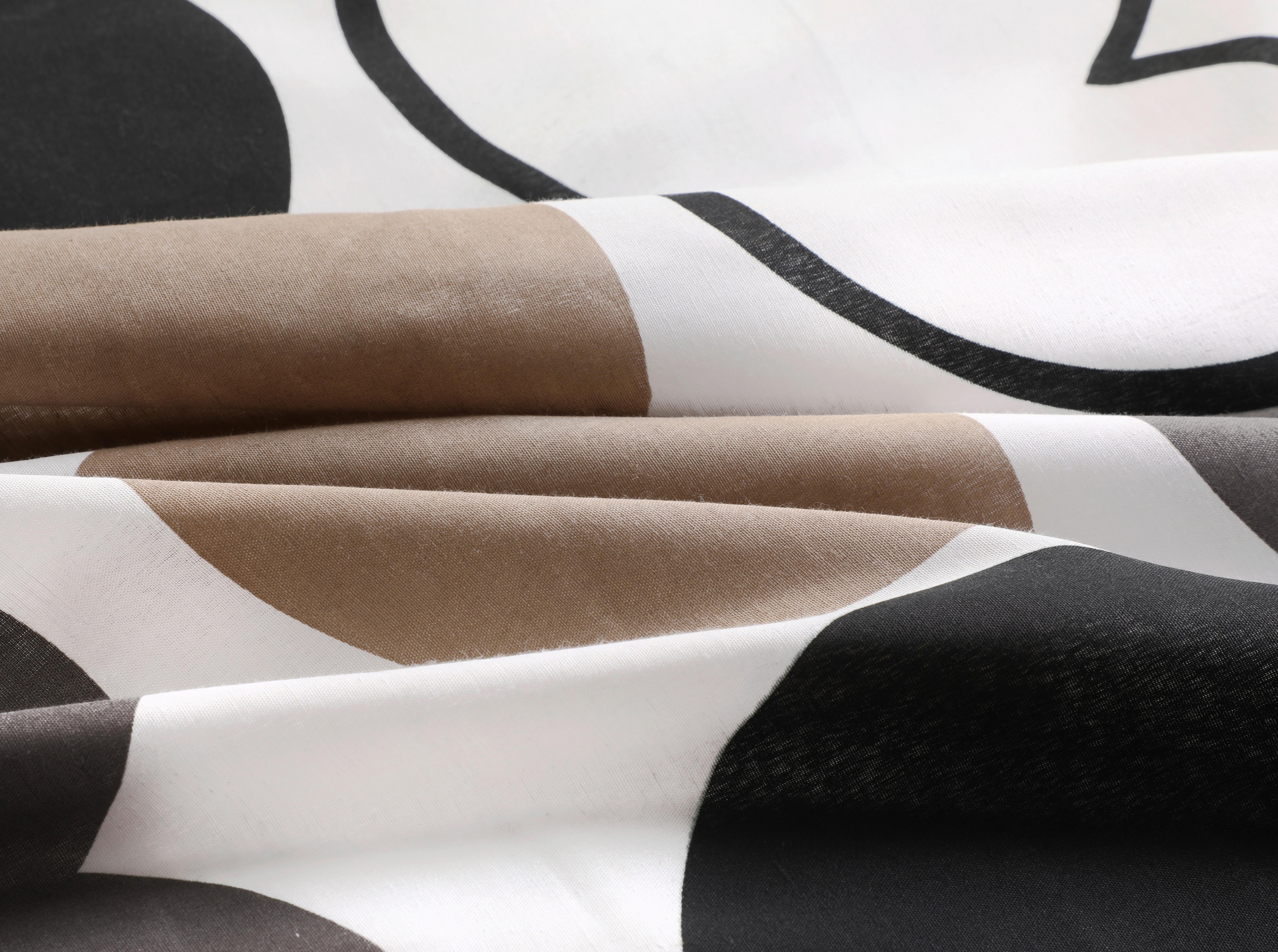 Ágyneműhuzat-garnitúra Fiona - bézs/fekete, Modern, textil - Luca Bessoni