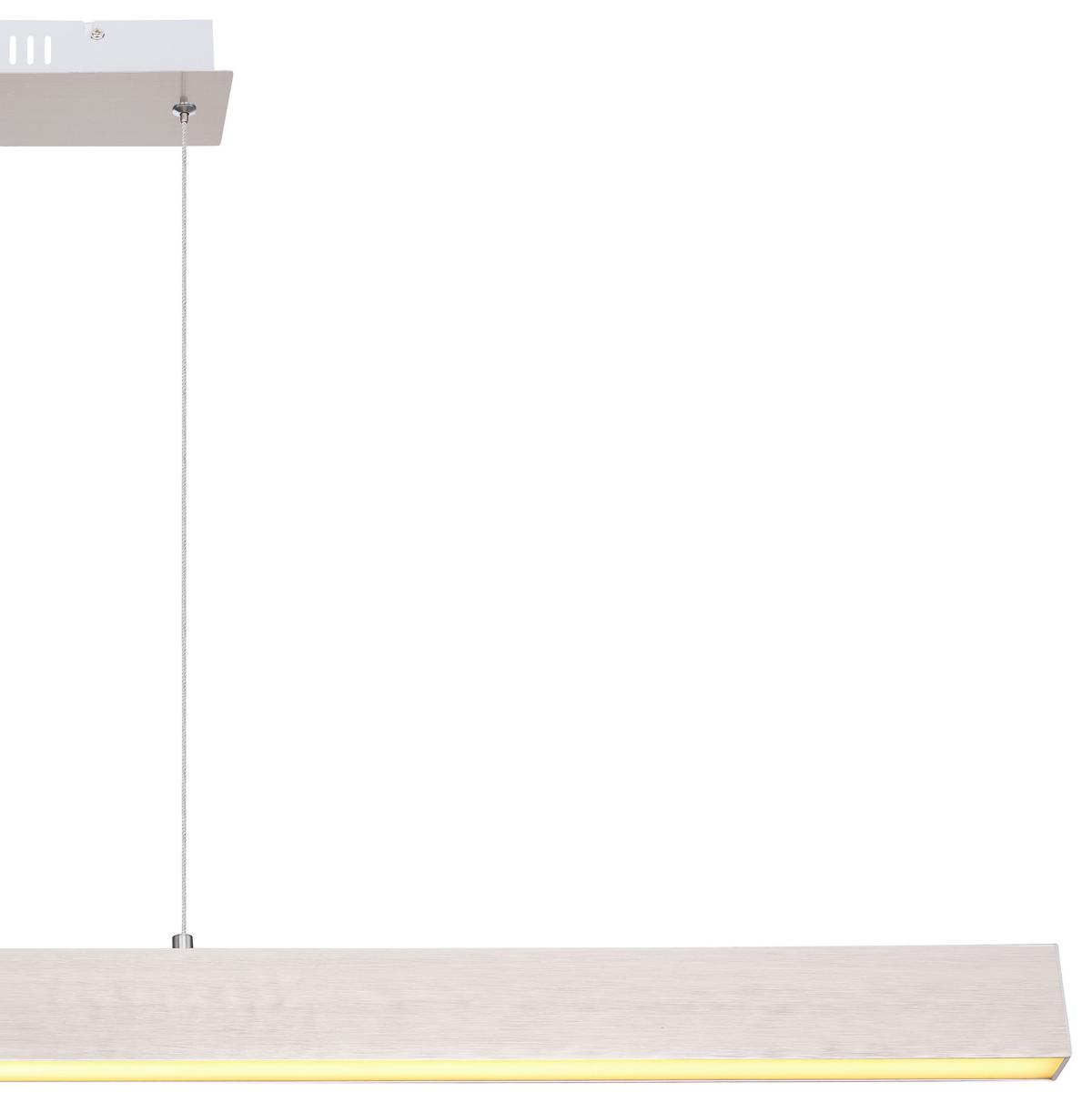 LED-Hängeleuchte Verena H: 120 cm 1-Flammig dimmbar - Opal/Weiß, Design, Kunststoff/Metall (121/8/120cm) - Globo