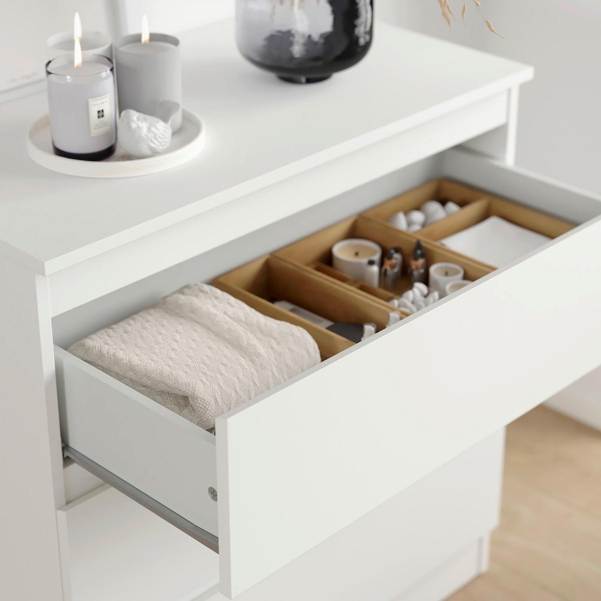 Komoda MARA 3 biela - biela, Konventionell, drevo (77/80/42cm) - Mömax