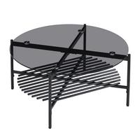 COUCHTISCH Schwarz L: 80cm - Schwarz, Design, Glas/Metall (80/80/40cm) - MID.YOU