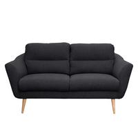 2-Sitzer-Sofa Tromso Anthazit B: 158 cm - Anthrazit/Buchefarben, Design, Textil (158/87/88cm) - Livetastic