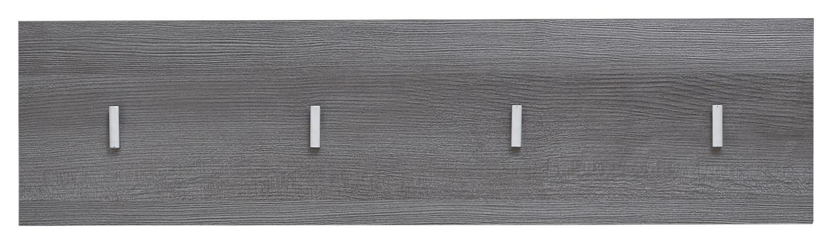 Wandgarderobe Line Silbereichenfarben B:80cm - Silbereichenfarben, MODERN, Holzwerkstoff (80/21/2cm) - MID.YOU