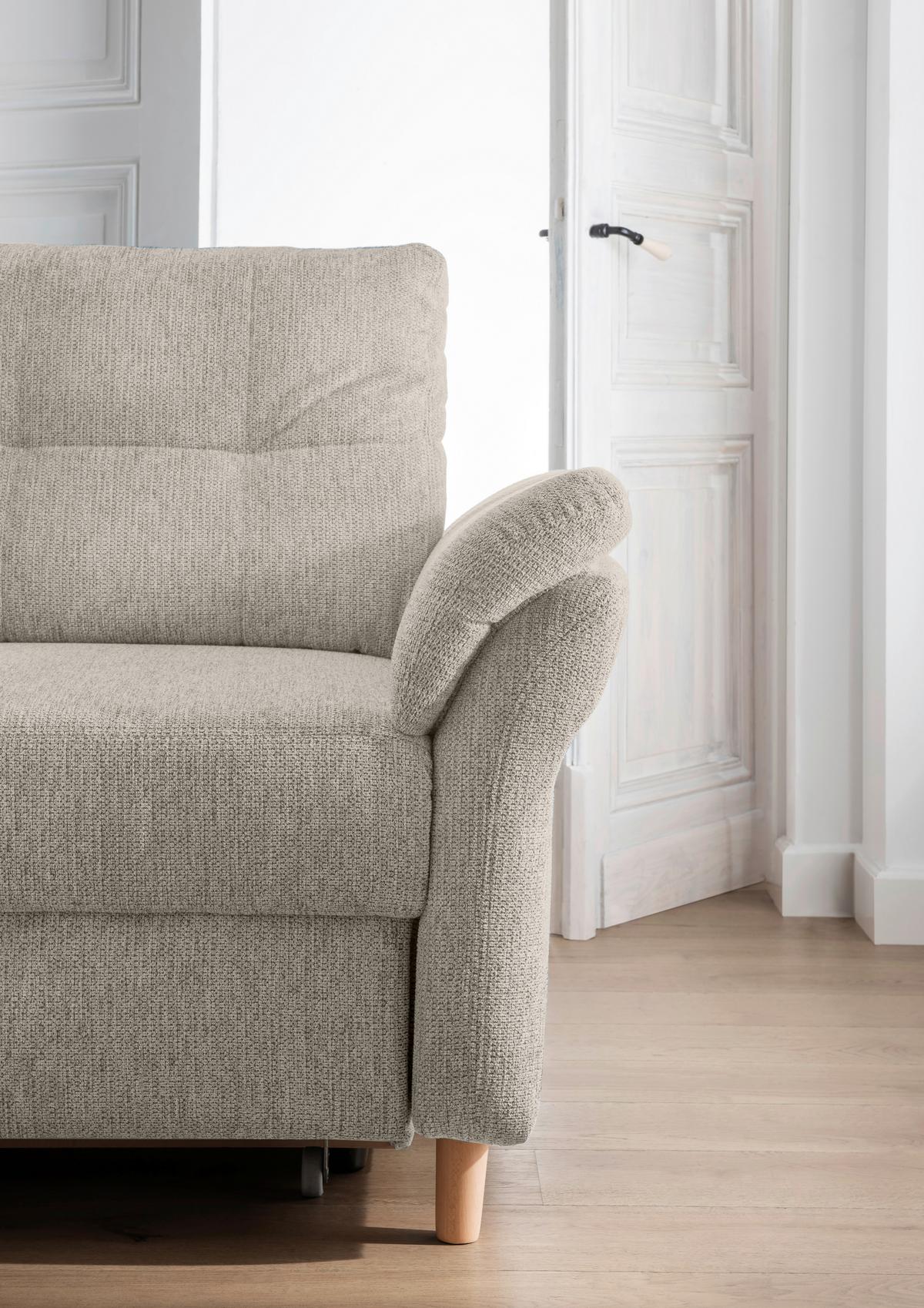 Ecksofa Brizzini, Beige S: 206x264 Cm - Beige/Naturfarben, MODERN, Textil (206/264cm) - Livetastic