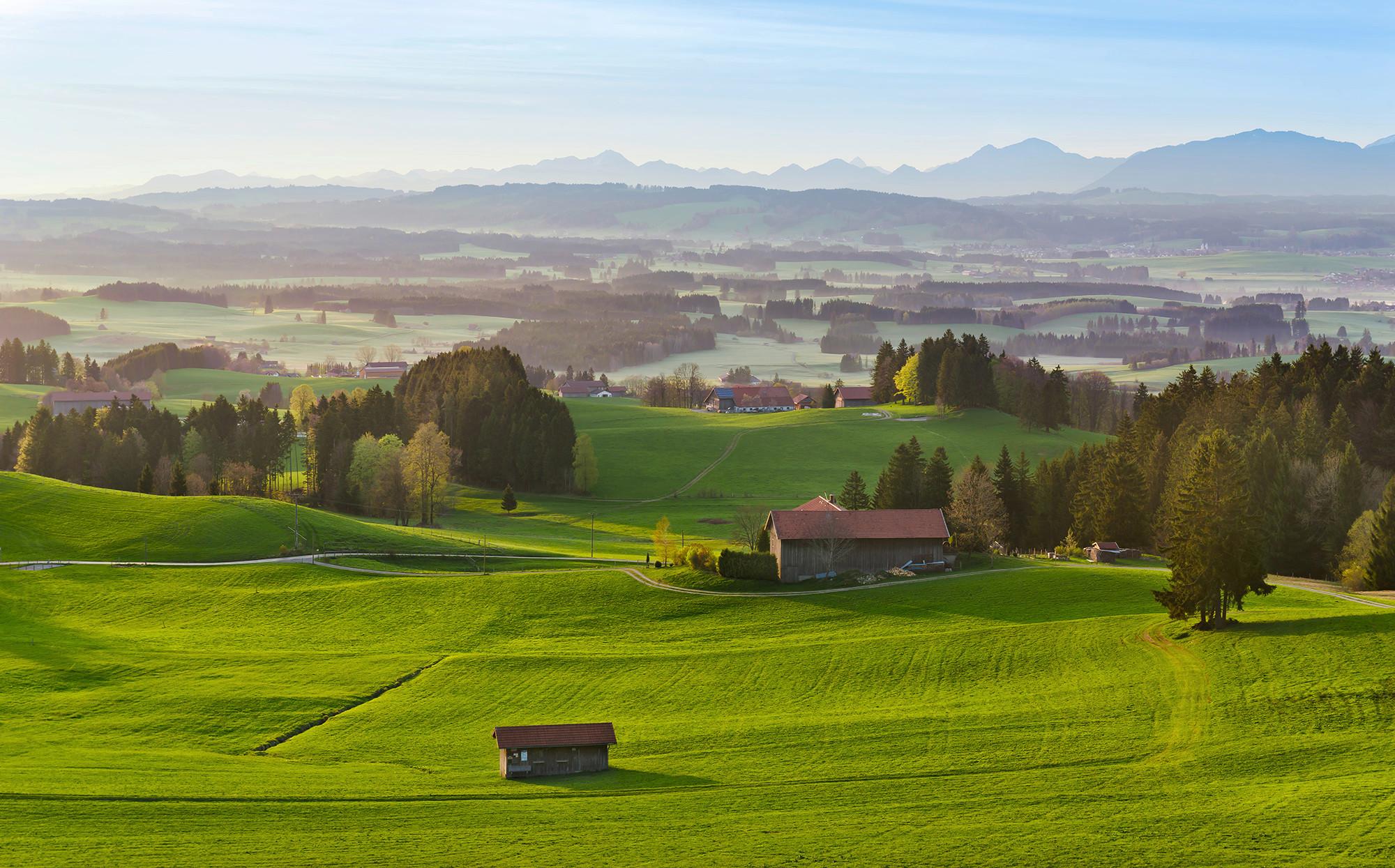 Fototapete Paradiesisches Bayern - Multicolor, Trend, Textil (450/280cm)