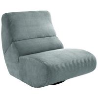 Sessel Lucera Blaugrau 360° drehbar, B: 74 cm - Blaugrau/Schwarz, Design, Textil (74/85/105cm) - Livetastic