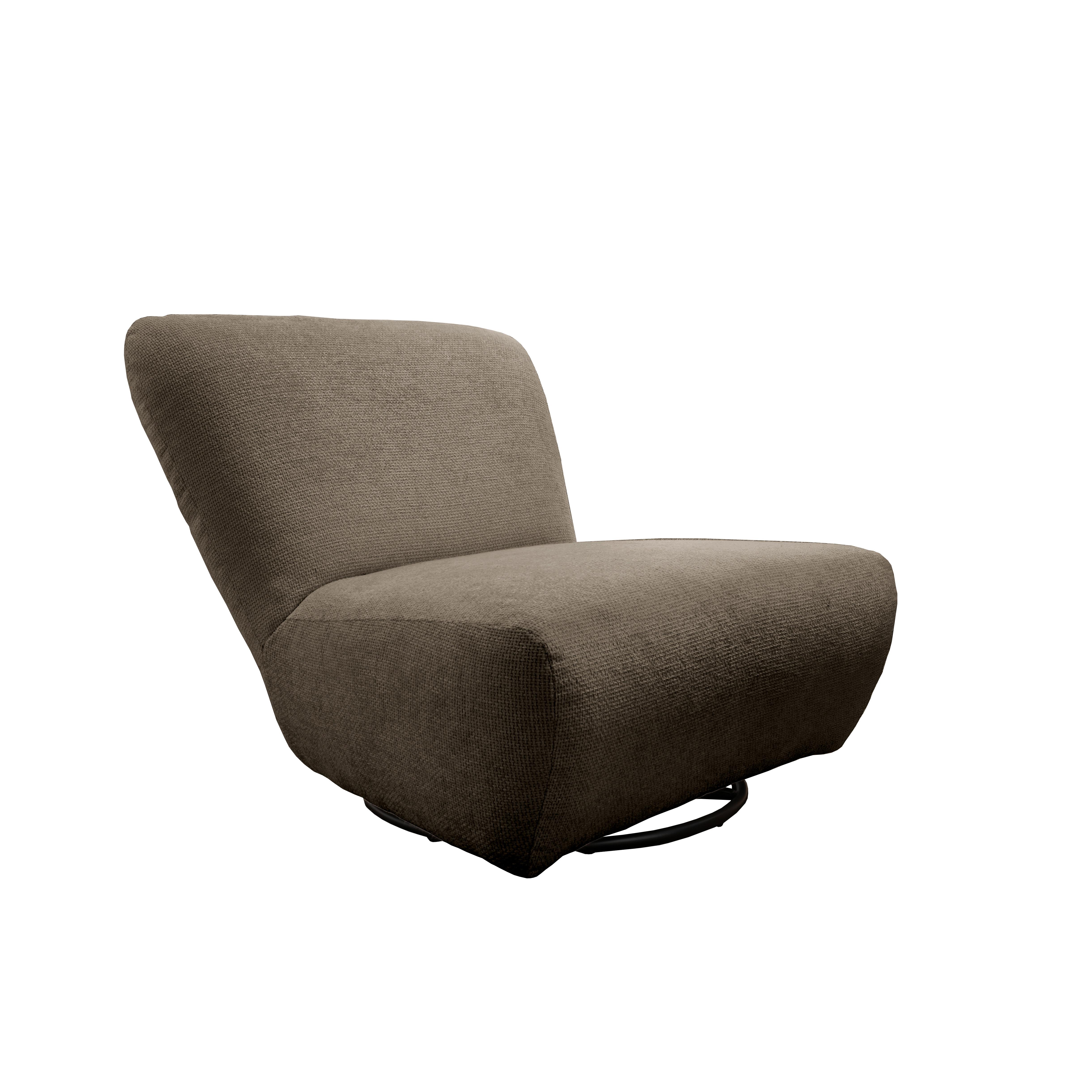 XXL-Sessel Cremallo Cappuccino Wippfunktion, drehbar, B: 95cm - Schwarz/Cappuccino, Trend, Textil (95/77/94cm) - Livetastic