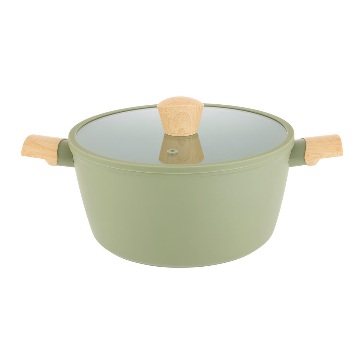 Sada hrnců MICHAEL - zelená/čiré, Moderní, kov/plast - Mömax